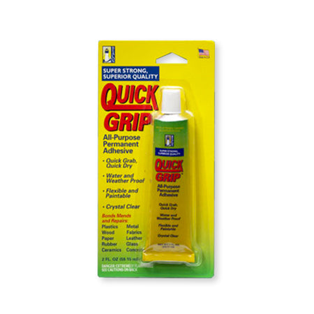 2 pack BEACON QUICK GRIP GLUE 2oz tube -waterproof flexible adhesive