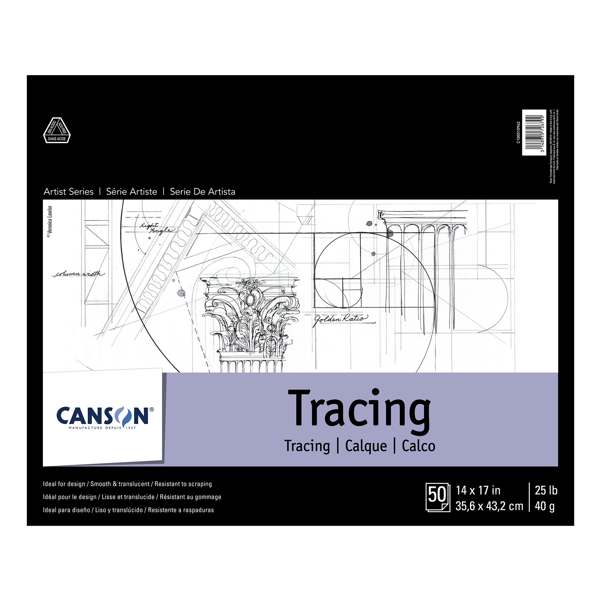 Canson Artist Series Tracing Paper Pad 9x12 Brand New Tracing Pad