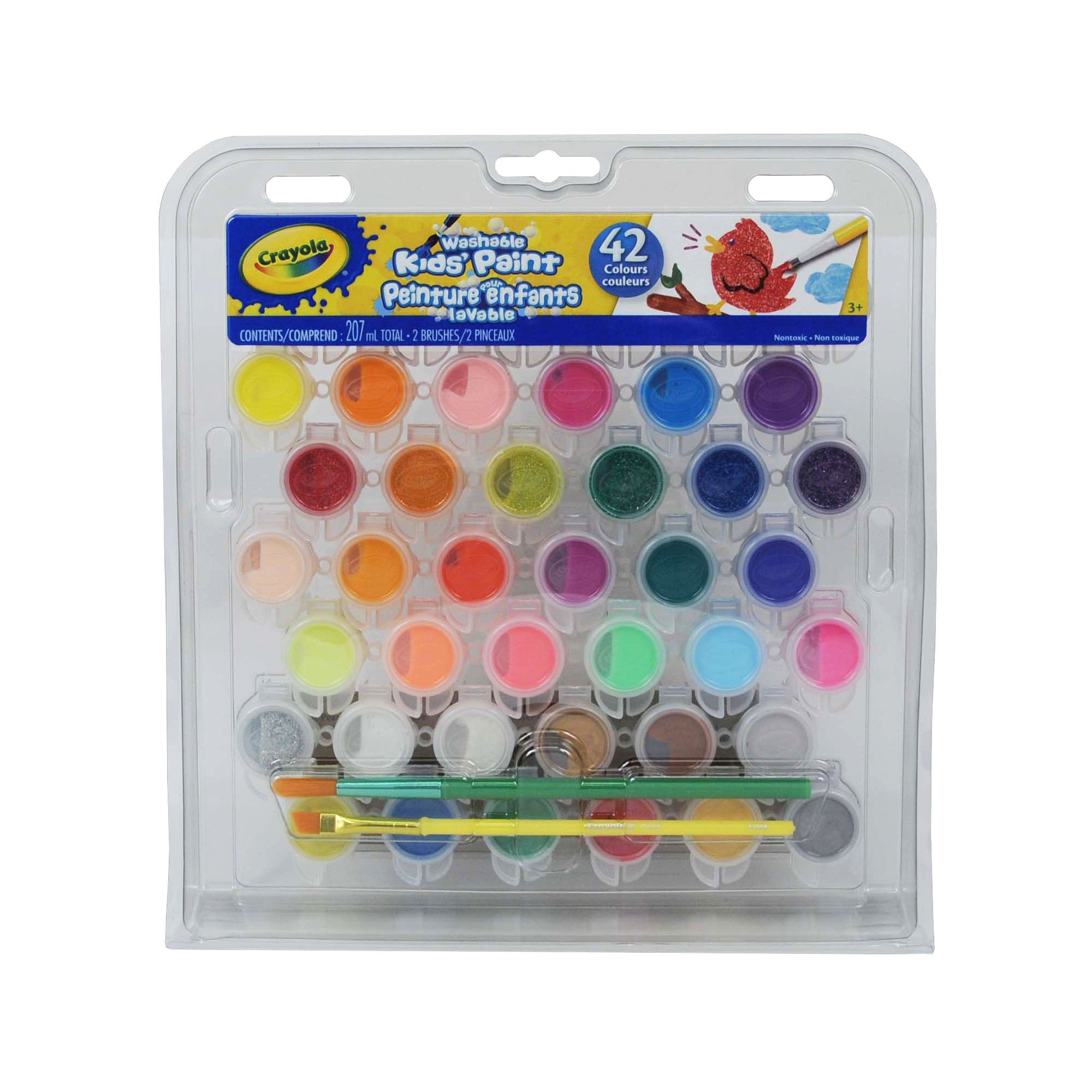 Crayola - 18 couleurs de gouache lavable - Bricolage