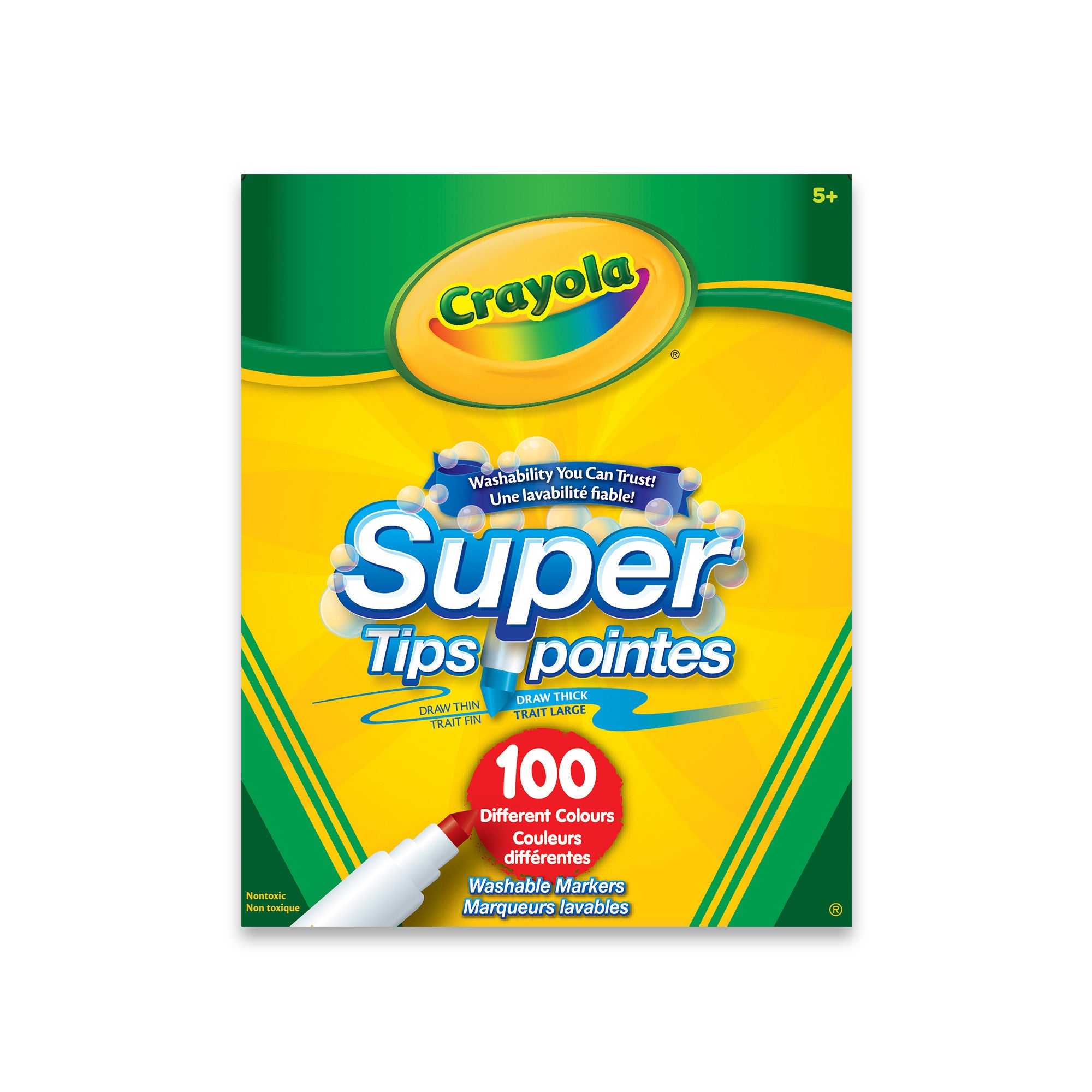 Crayon Feutre Crayola Super Tips boite de 20 - BBD Solutions Scolaire