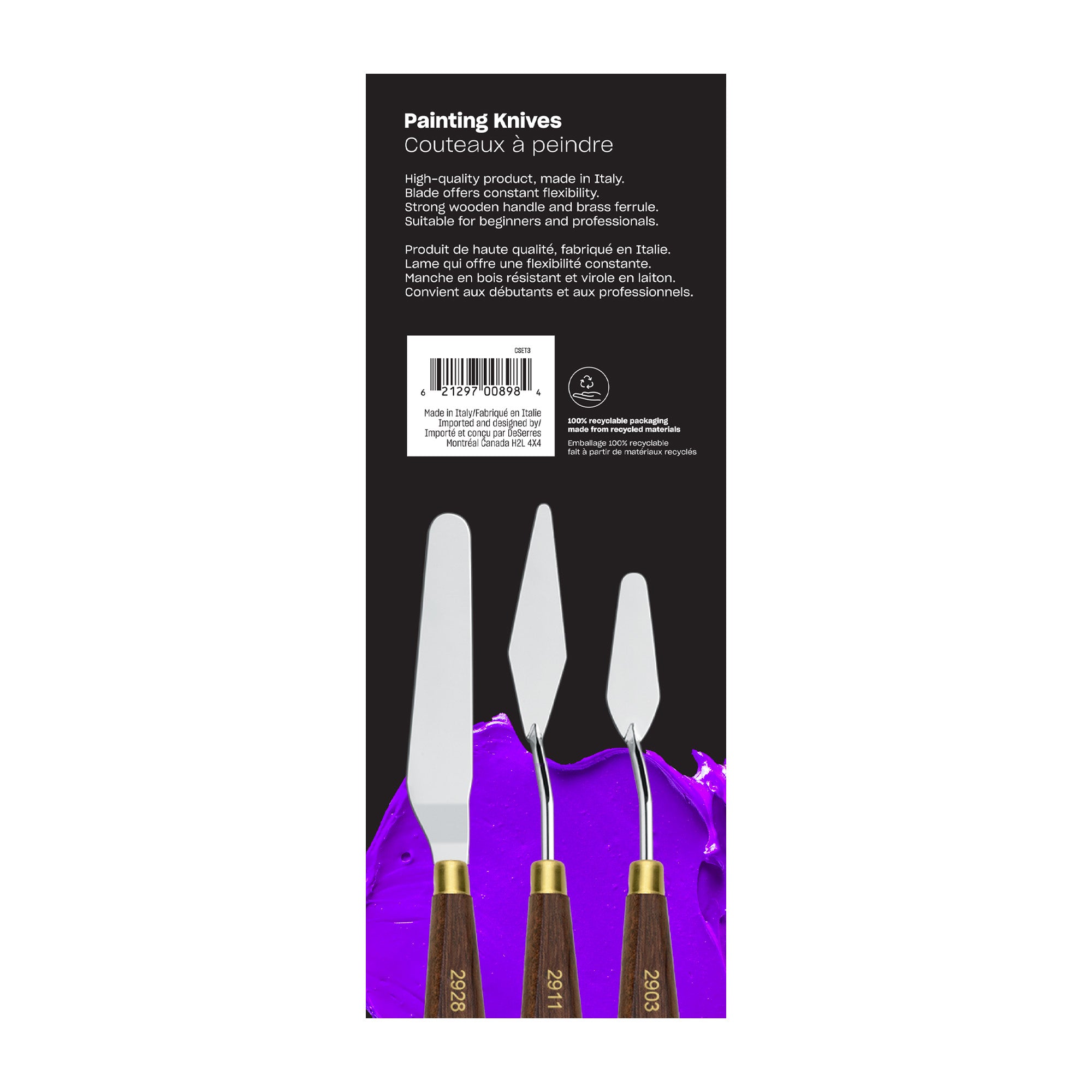 3 Pack Painting Knives DeSerres