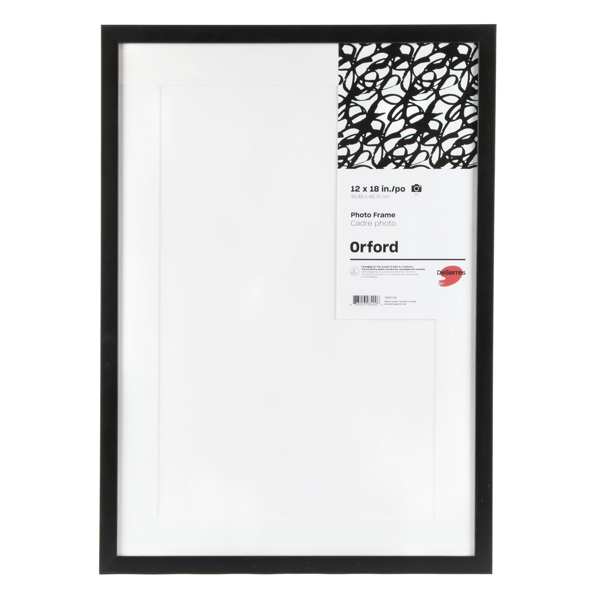 Passe partout format standard Blanc pour cadres et photos - Cadre 50 x 70  cm - Ouverture 29 x 44 cm
