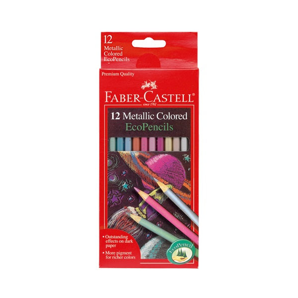  Faber Castell Metallic Colored Ecopencils - 12 Break