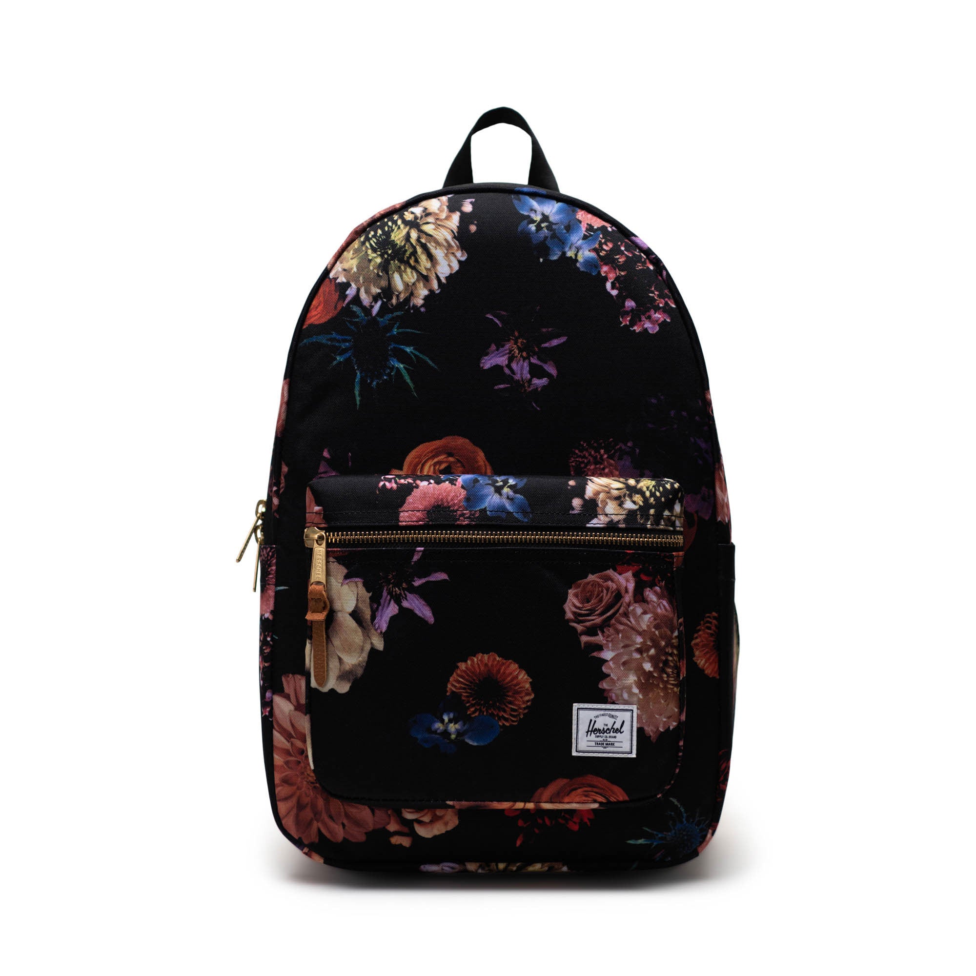 Herschel black cheap floral backpack