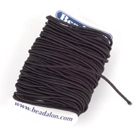 10SB Solid Black Elastic Stretch Loop - 10