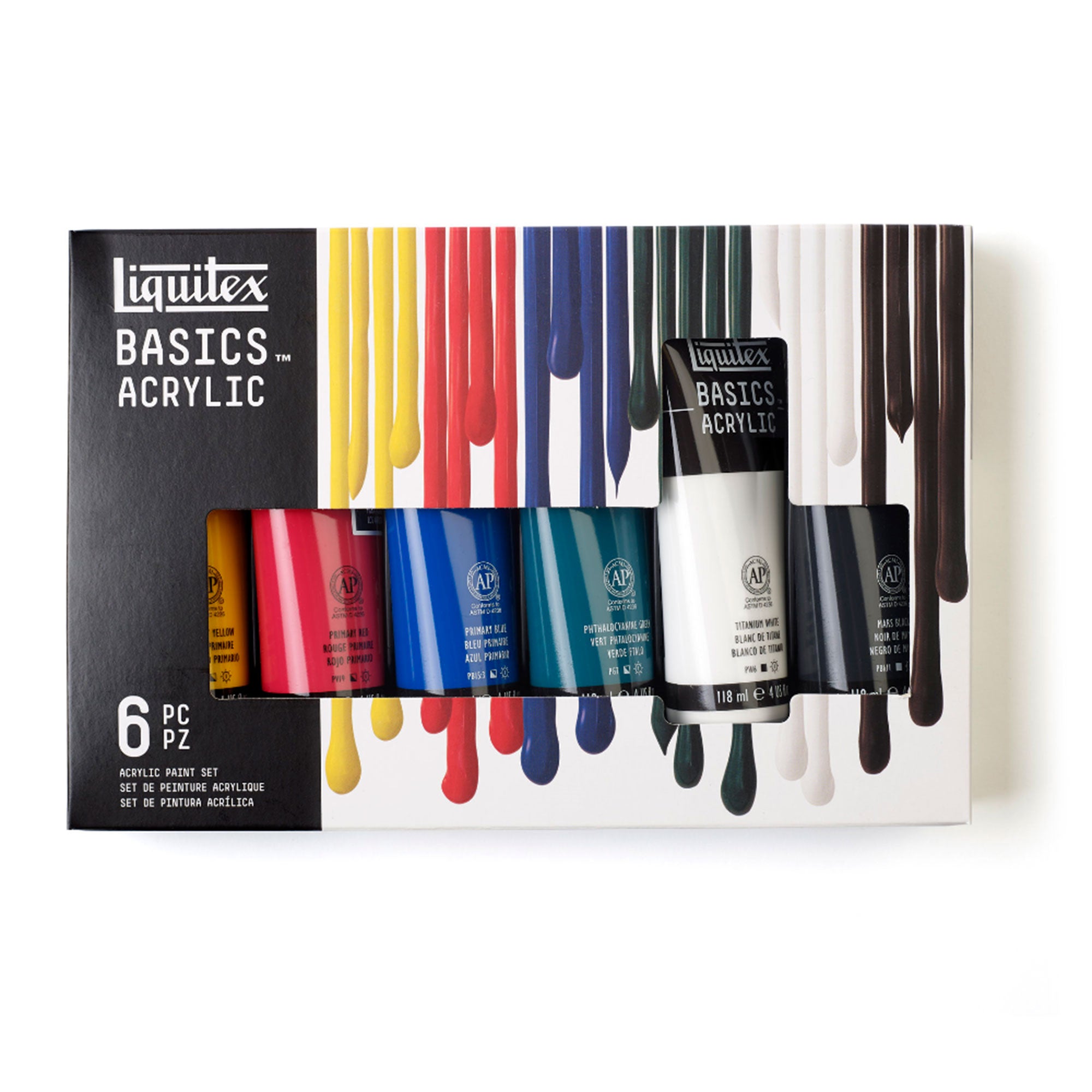 Liquitex BASICS Acrylic Assorted Colors Set of 48 Acrylics, 22ml