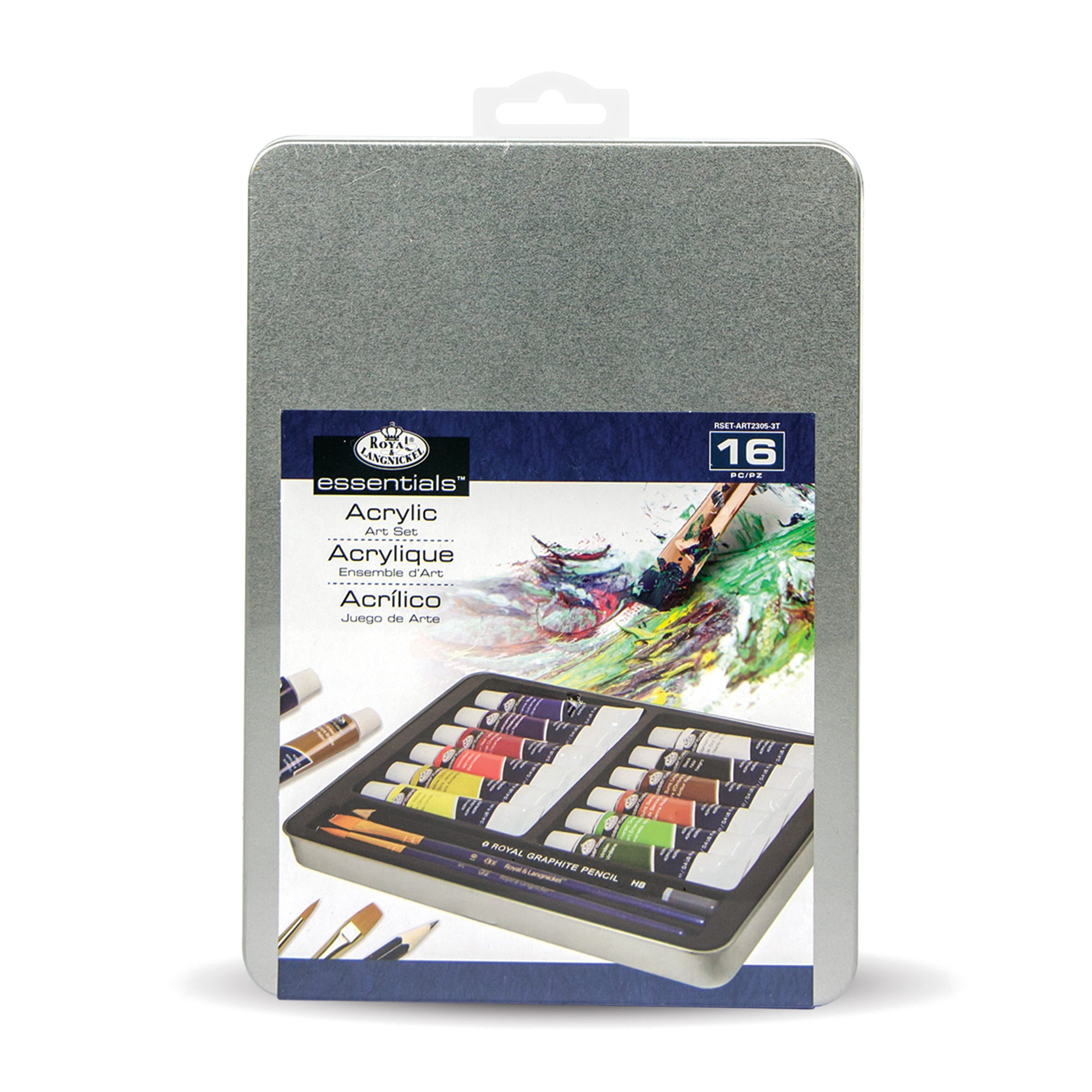 Royal & Langnickel Acrylic Painting Set With Medium Easel 20pc