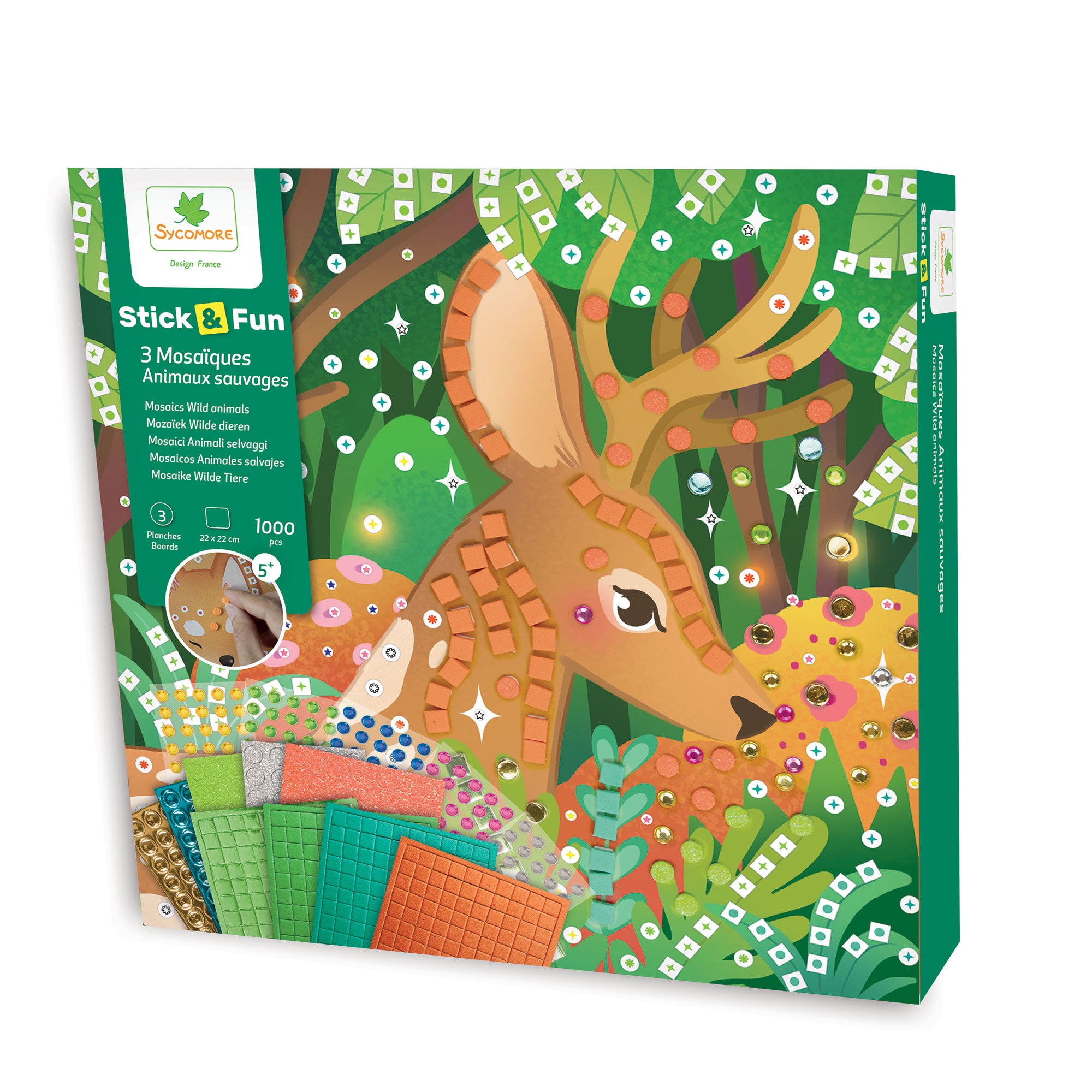 Stick N Fun Kit Wild Animal Mosaics DeSerres