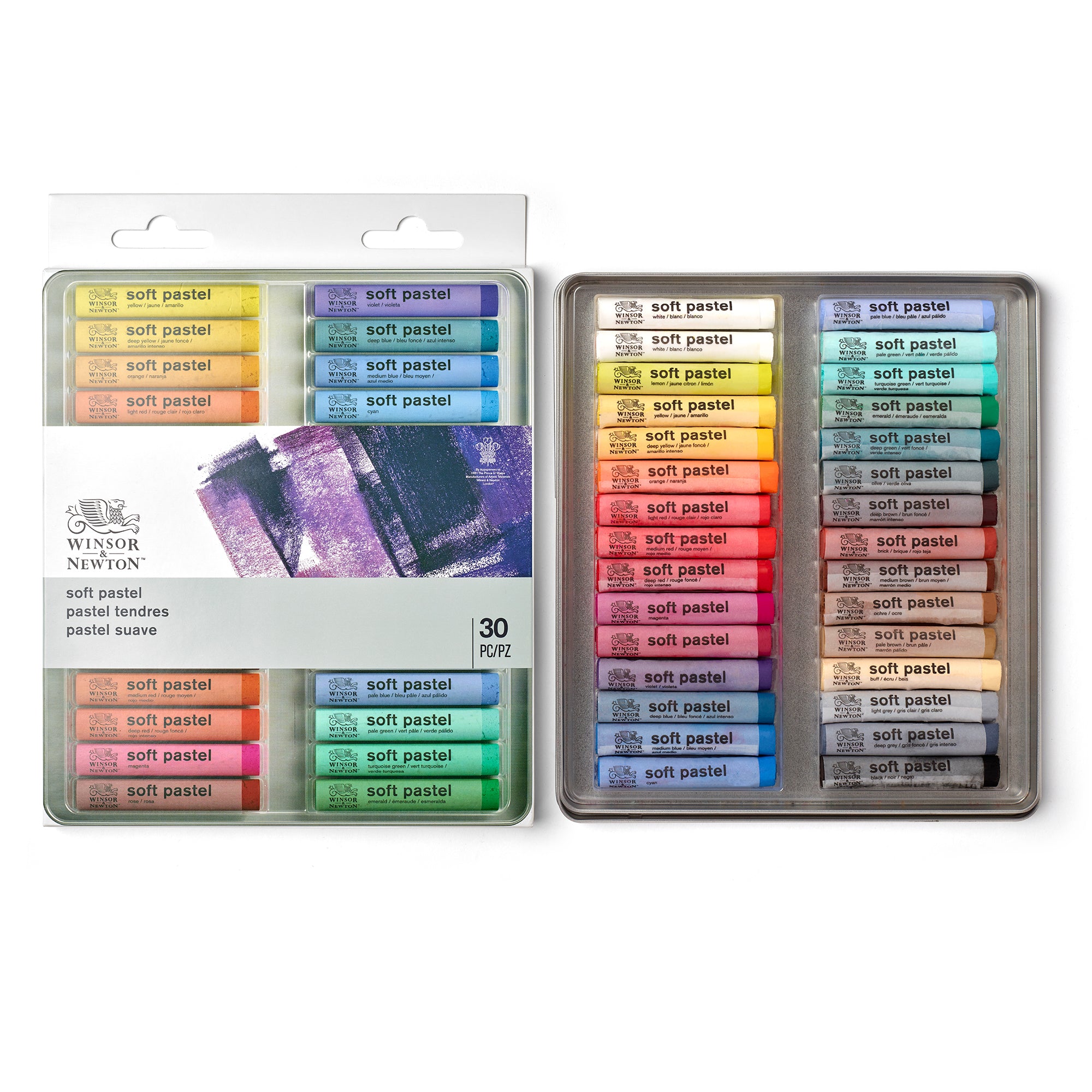 Ens. 30 pastels tendres