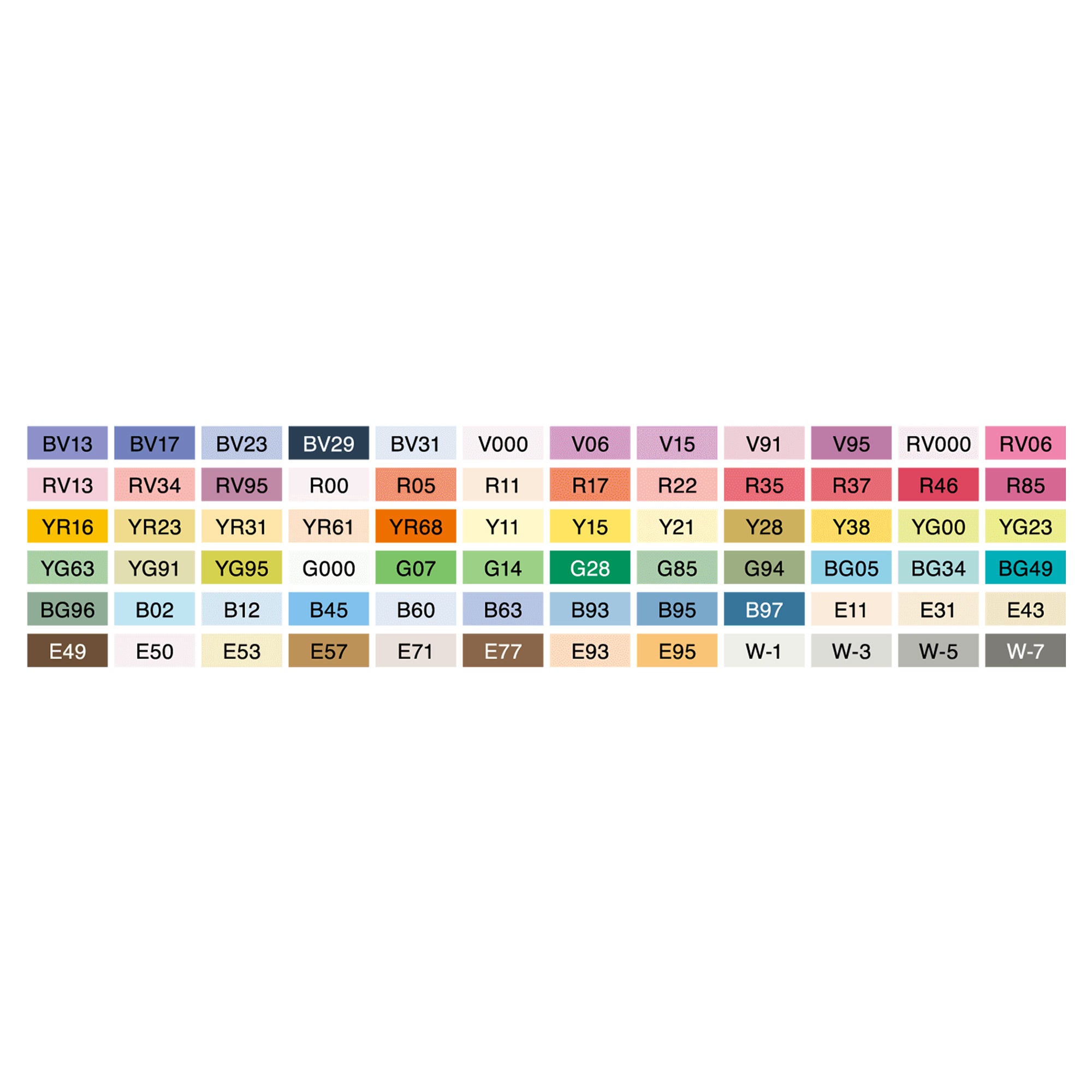 Copic Ciao Markers - Set B, 72 Colours
