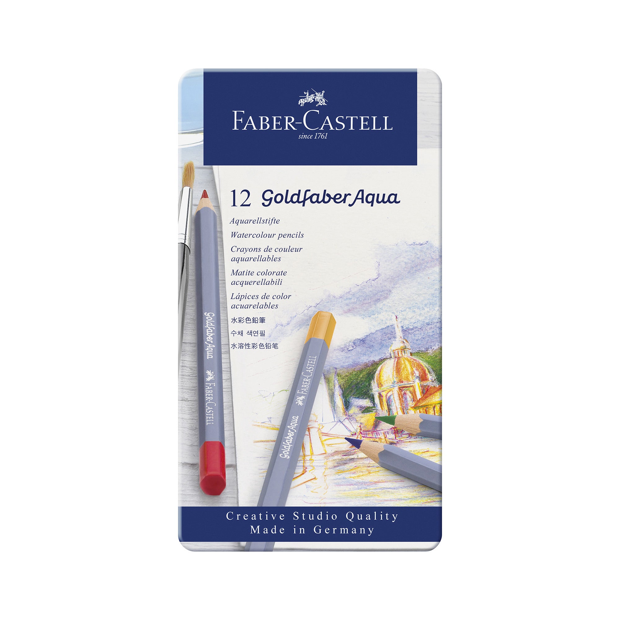 Ens. 12 crayons aquarellables Goldfaber Aqua