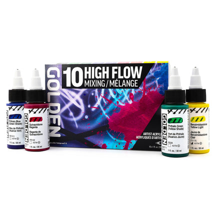 High Flow Acrylic Mixing Kit - 10 Pieces			