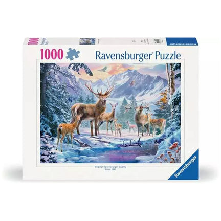 Adult Puzzle - Winter Deer, 1,000 Pieces			 			