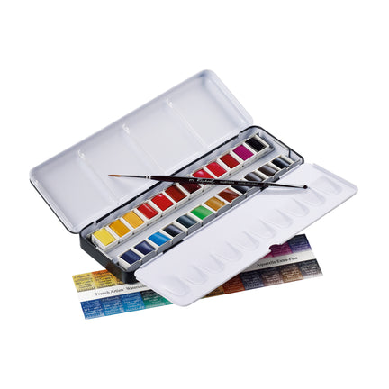 Watercolour Kit - 24 Half Pans