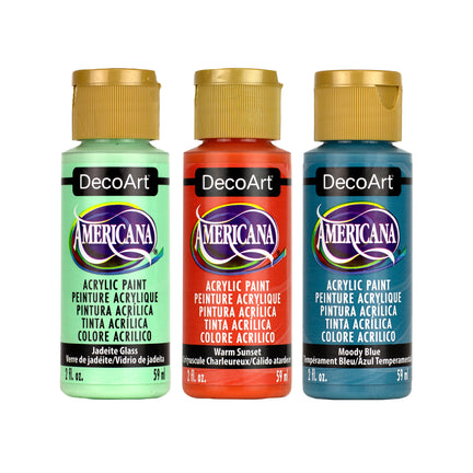 DecoArt Black Light Neon Acrylic Paint 2oz - 6 Neon Colors