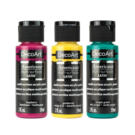 DecoArt Black Light Neon Acrylic Paint 2oz - 6 Neon Colors