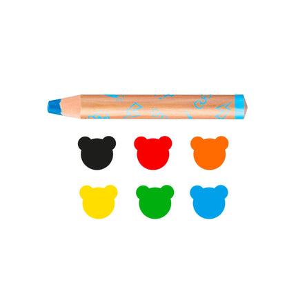 6-Pack 3-in-1 Baby Crayons