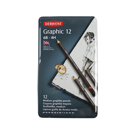 NIB Derwent 24 graphic graphite popular pencil set