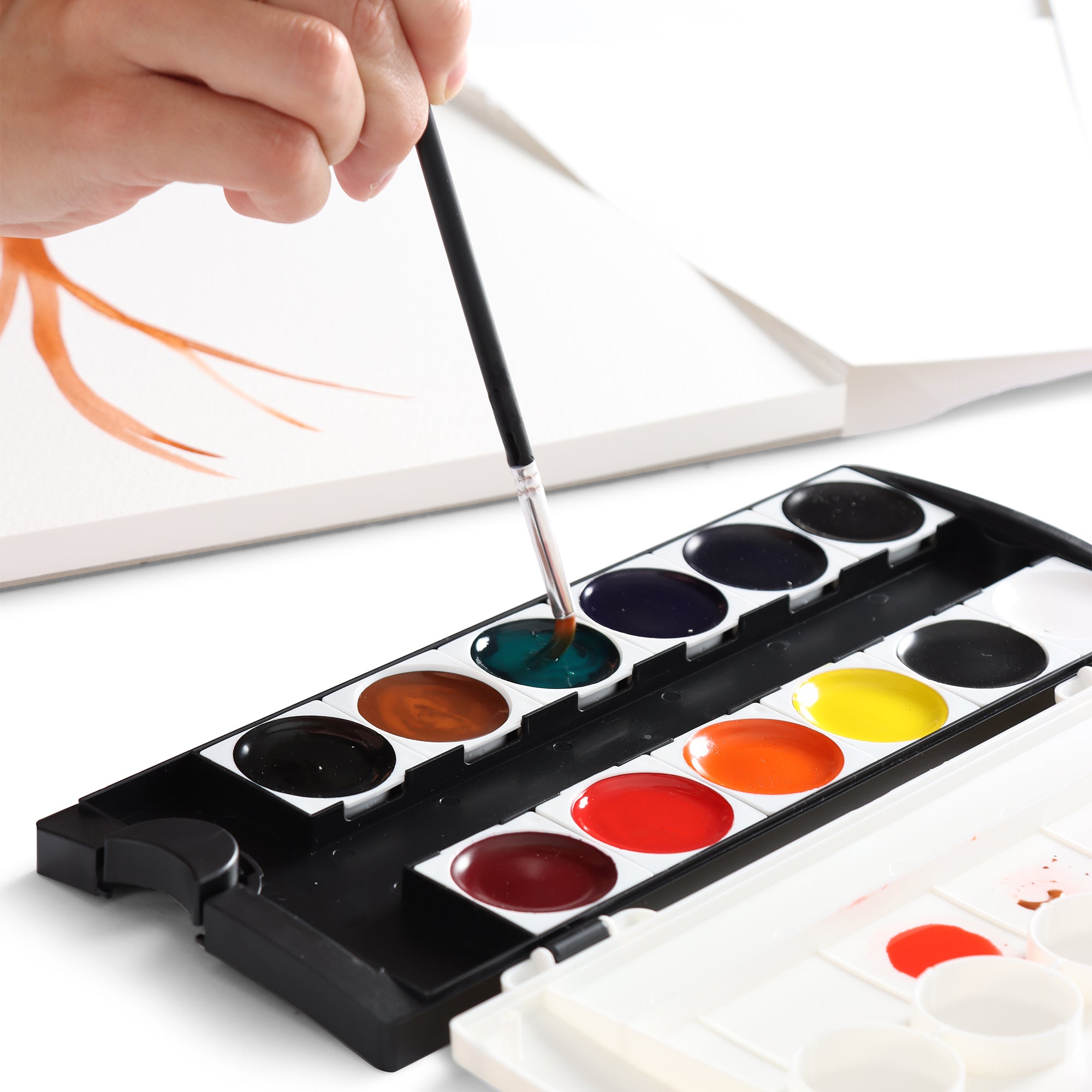 12-Colour Semi-Moist Watercolour Set