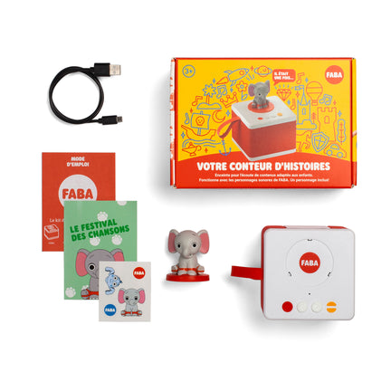 FABA - Histoires blanches - Histoires d'histoires pour enfants, caisse  audio avec personnage sonore Ele l'éléphant, jeu éducatif, contenu de 0 à 6  ans : : Jouets