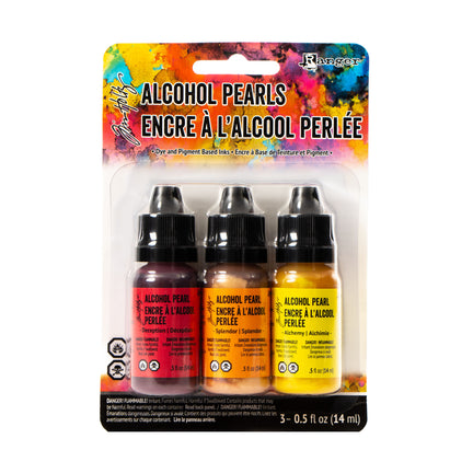 3-Pack Alcohol Inks - Pink/Red Spectrum