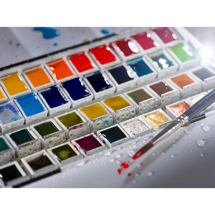 Acheter Palette de 36 demi-godets d'aquarelle / Peinture à l'eau En ligne