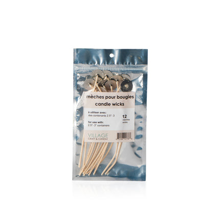 12-Pack Candle Wicks for Containers - 3 in