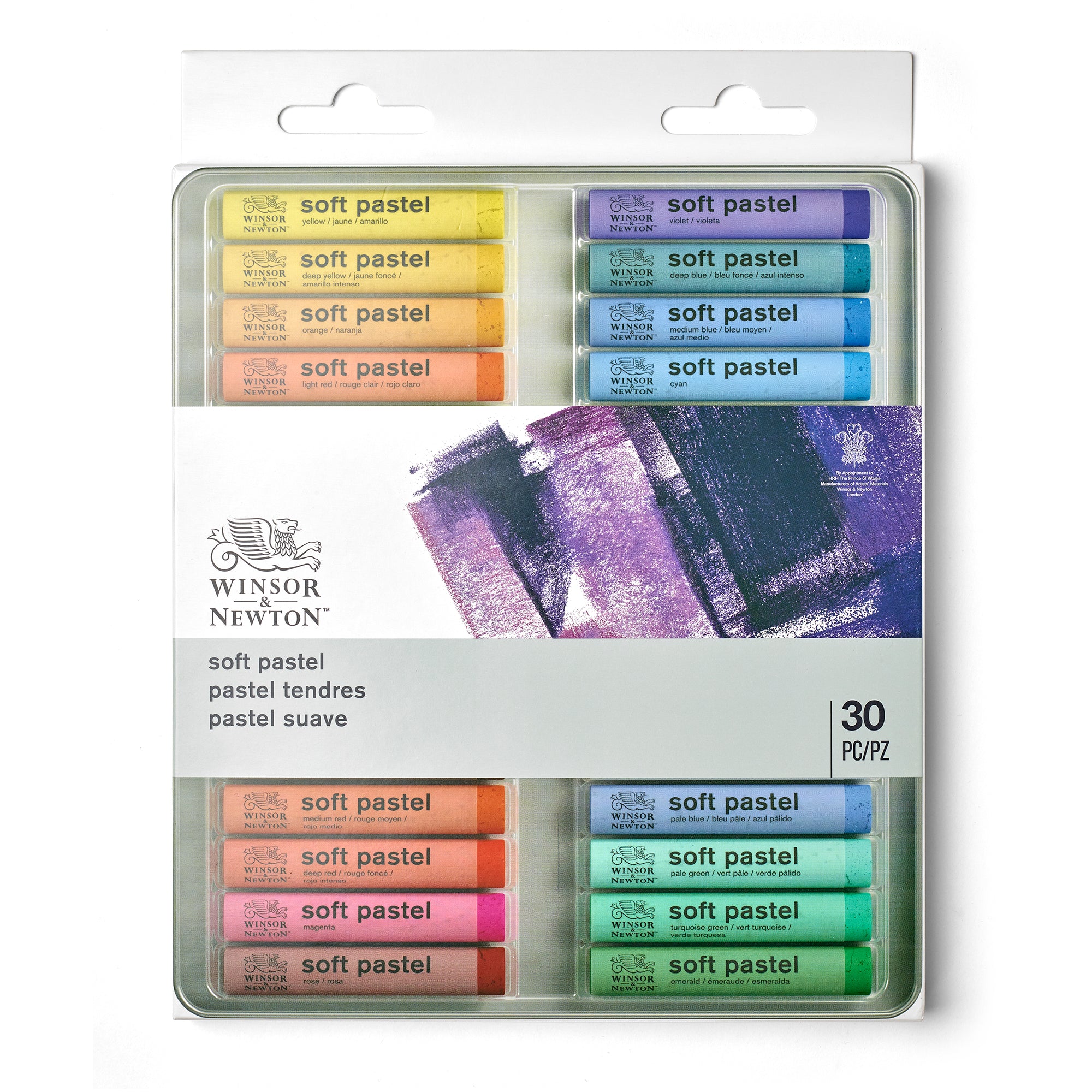 Ens. 30 pastels tendres