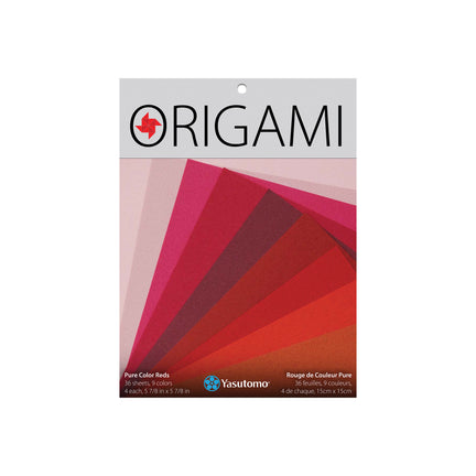 PURE Colour Origami Paper - 36 Sheets, Red