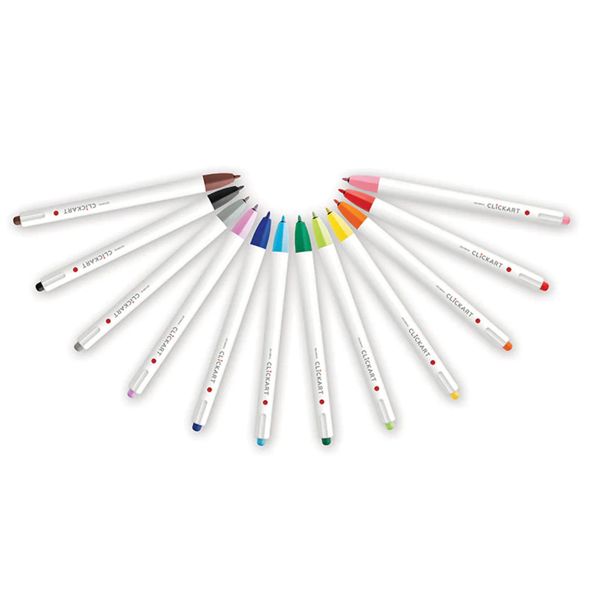 12-Pack ClickArt Marker Pens - Assorted Colours | DeSerres